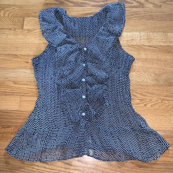 Polkadot Sleeveless Blouse - Picture 1 of 8